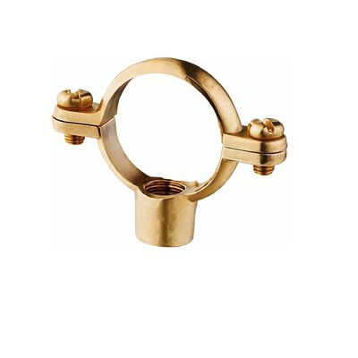 Easy to Install Brass Pipe Clamp with Durable Brass Material and Protective Surface Treatment for Plumbing and Industrial